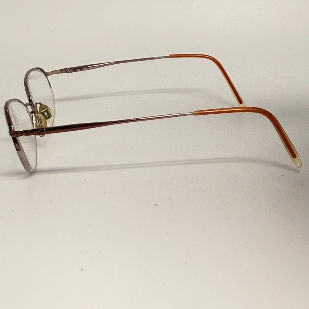 Charmant‎ Eyeglasses Frames Pink Silver Oval Semi Rimless 51-18-135 COLOR-PK